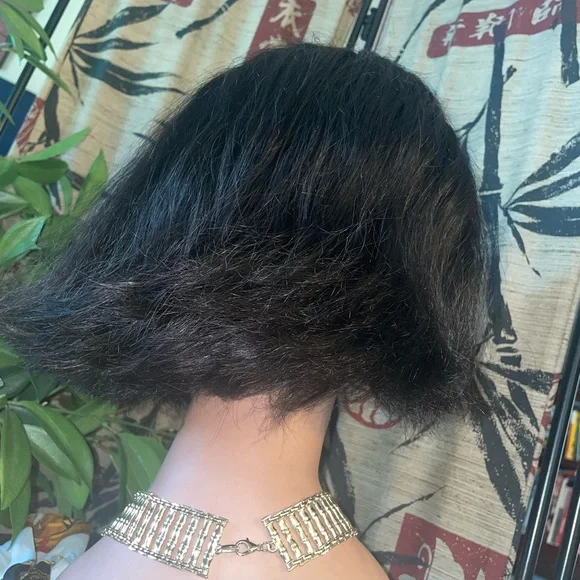 “Aoki” Short Human hair Wig 10”